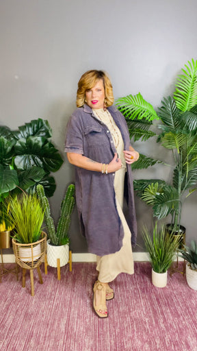 Runway Level Style Duster - OT131BL