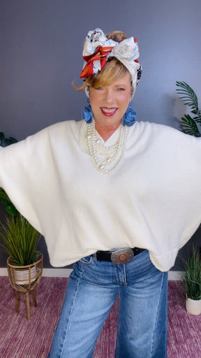 Simply Dreamy Cream V-Neck Sweater