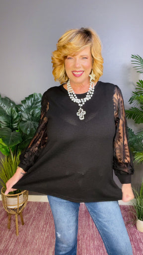 All About The Lace Top - S027BK