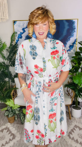 Poppy And Petals Dress - DR250WH