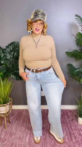 Jade Full Size Mid Rise Fit Barrel Jeans Plus Size