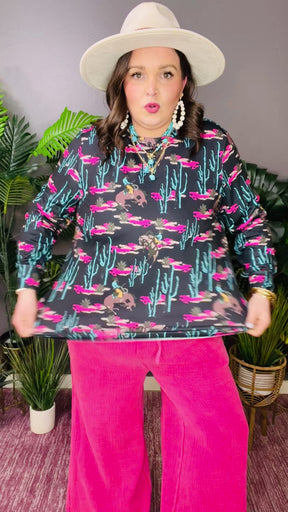 Southern Style Cowgirl Top - S309BK