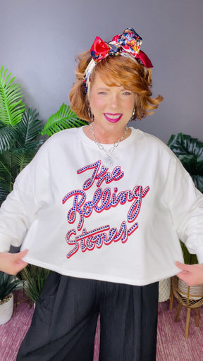 The Rolling Stones Bling Top - S471WH