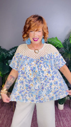 Sunny Days Ahead Blue Top - S429BL