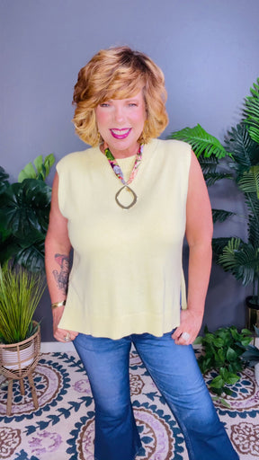 Sunny Vibes Only Hi Lo Sweater Top