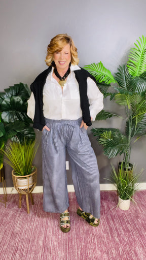 Easy Stripe Style Pants