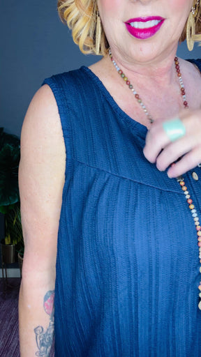 Oceanside Brunch Navy Dress - DR086NV