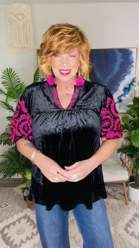 Velvet Vibes Top - S881BK