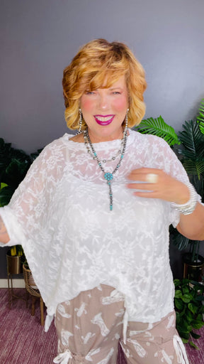 Rebel Romance Floral Lace Sheer Top (2 Colors)