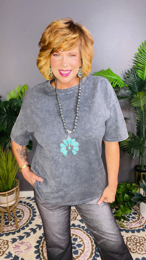 Casual And Cute Mineral Washed Top (3 Colors)
