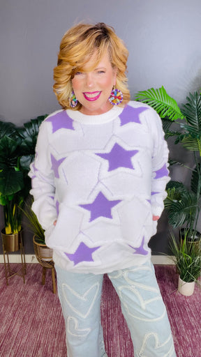 Born To Be A Star Purple Sweater - S270PU
