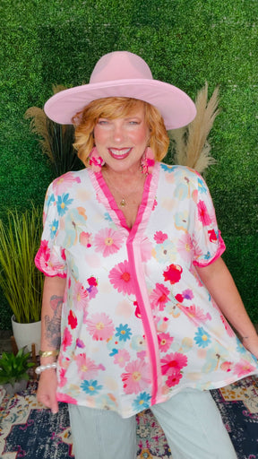 Petals And Pink Dreams Top - S746PK