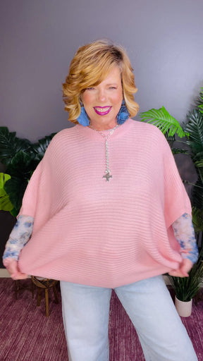 Spring Is In The Air Peach Poncho Top - S362PE