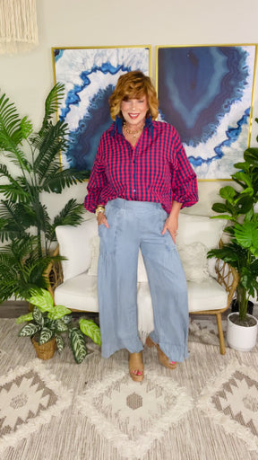 Walk On By Chambray Pants - P142DN