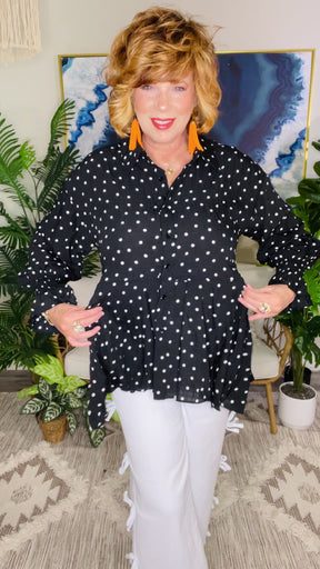 Polka Dot Perfection Top - S859BK