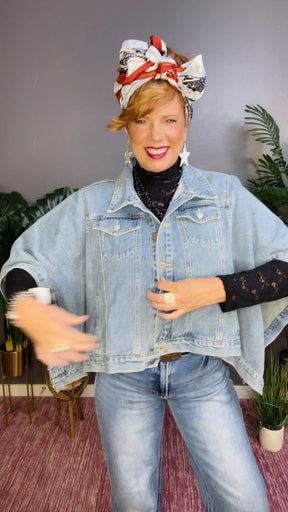 Blue jean Beauty Oversized Jacket - OT032DN