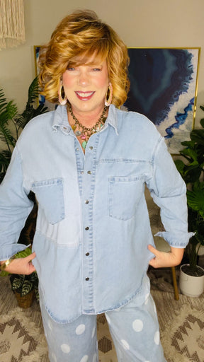 Breaking The Rules Denim Top