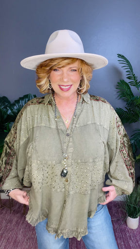 Wind Of Change Boho Top - S113GR