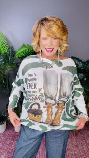 Don't Let Anyone Dull Your Sparkle Top - S345WH