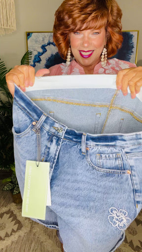 Bloom Babe Denim Shorts - SHR010DN