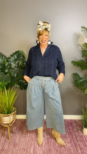 In My Denim Era Wide Leg Pant - P005DN