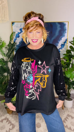 Neon Nights Top - S951BK