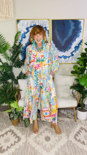 Postcards From Paradise Top And Pant Set - SET110MU