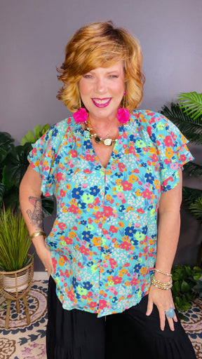 Sweet Flower Soul Top - S718AB