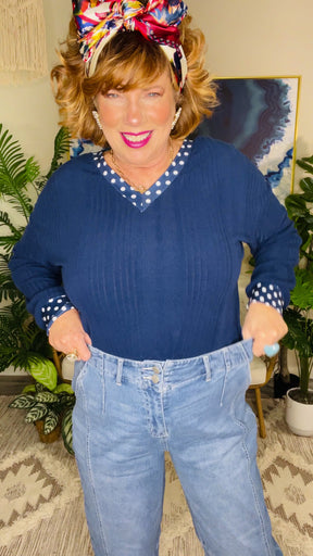 Whitney Sky Blue Cuffed Barrel Jeans
