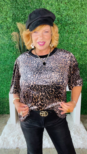 Go Wild Three-Quarter Sleeve Top