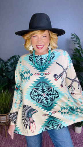 Desert Vibes Aztec Top - S031TU