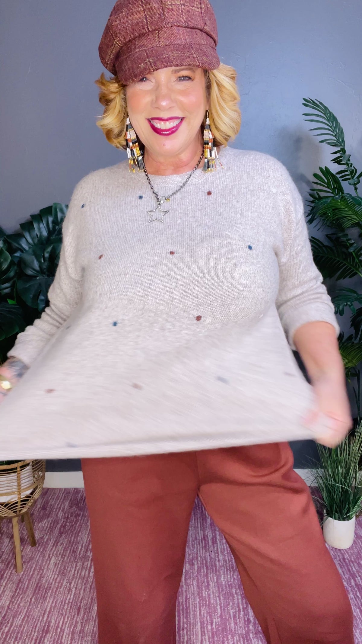 Crisp Cool Morning Shoulder Sweater