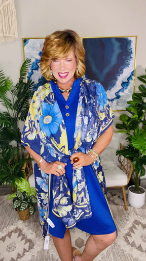 Chasing Blooms Kimono - OT178BL