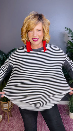 Stay In Line Thermal Stripe Top