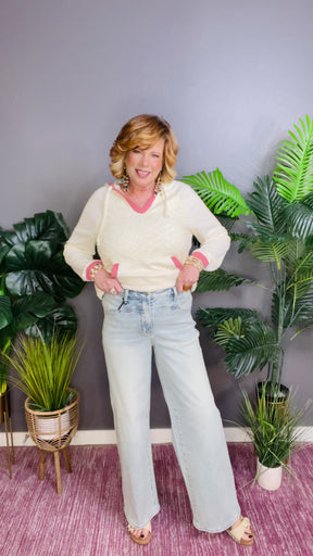 Faye High Waist Column Straight Jeans