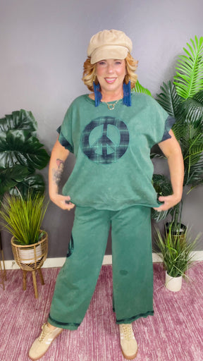 We're Better Together Green Pant - P034GN