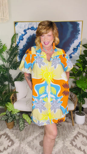 Sunset Palms Dress - DR230AQ