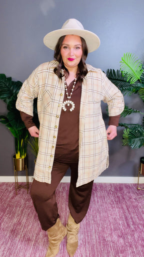 Southern Plaid Coco Shacket Dress - DR041CC