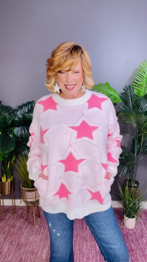 Born To Be A Star Pink Sweater - S269PK