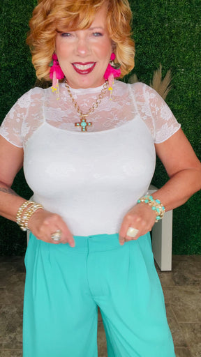 Carefree Moment Jade Wide Leg Pant - P091JD