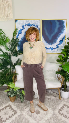 Out The Door Mineral Wash Barrel Pants