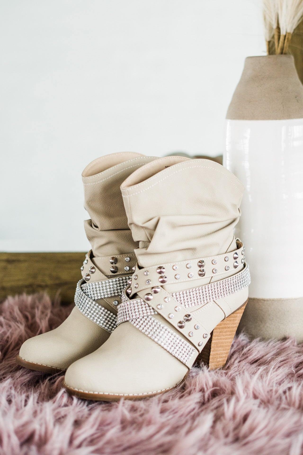 Short Change Booties in Cream