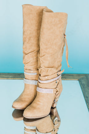 Stacey Boots in Nude