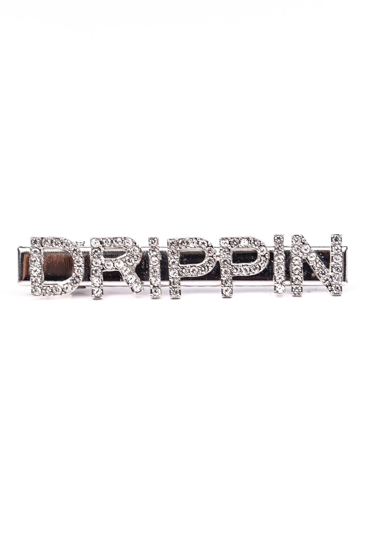 'Drippin' Silver Bling Hair Clip - CLP173SI