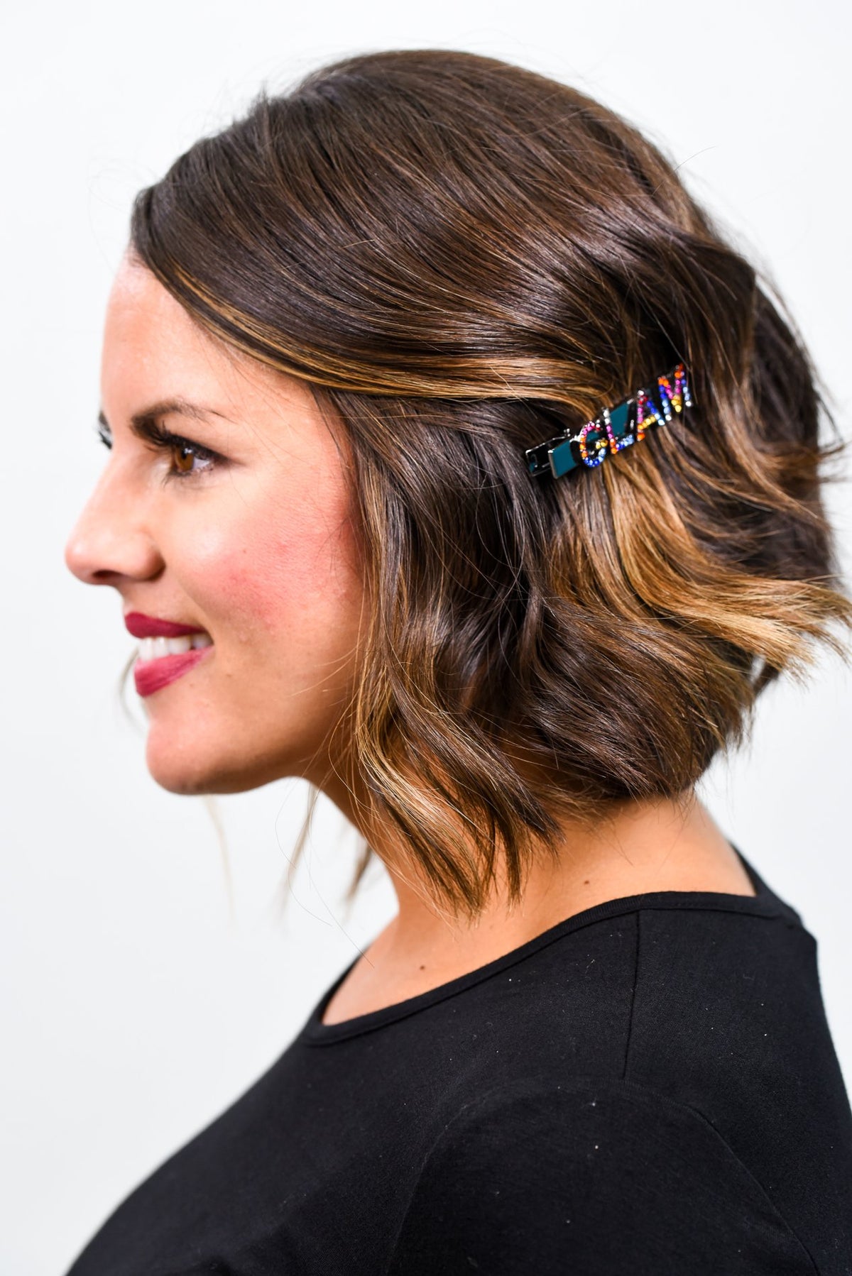 'Glam' Multi Color Bling Hair Clip - CLP169MU