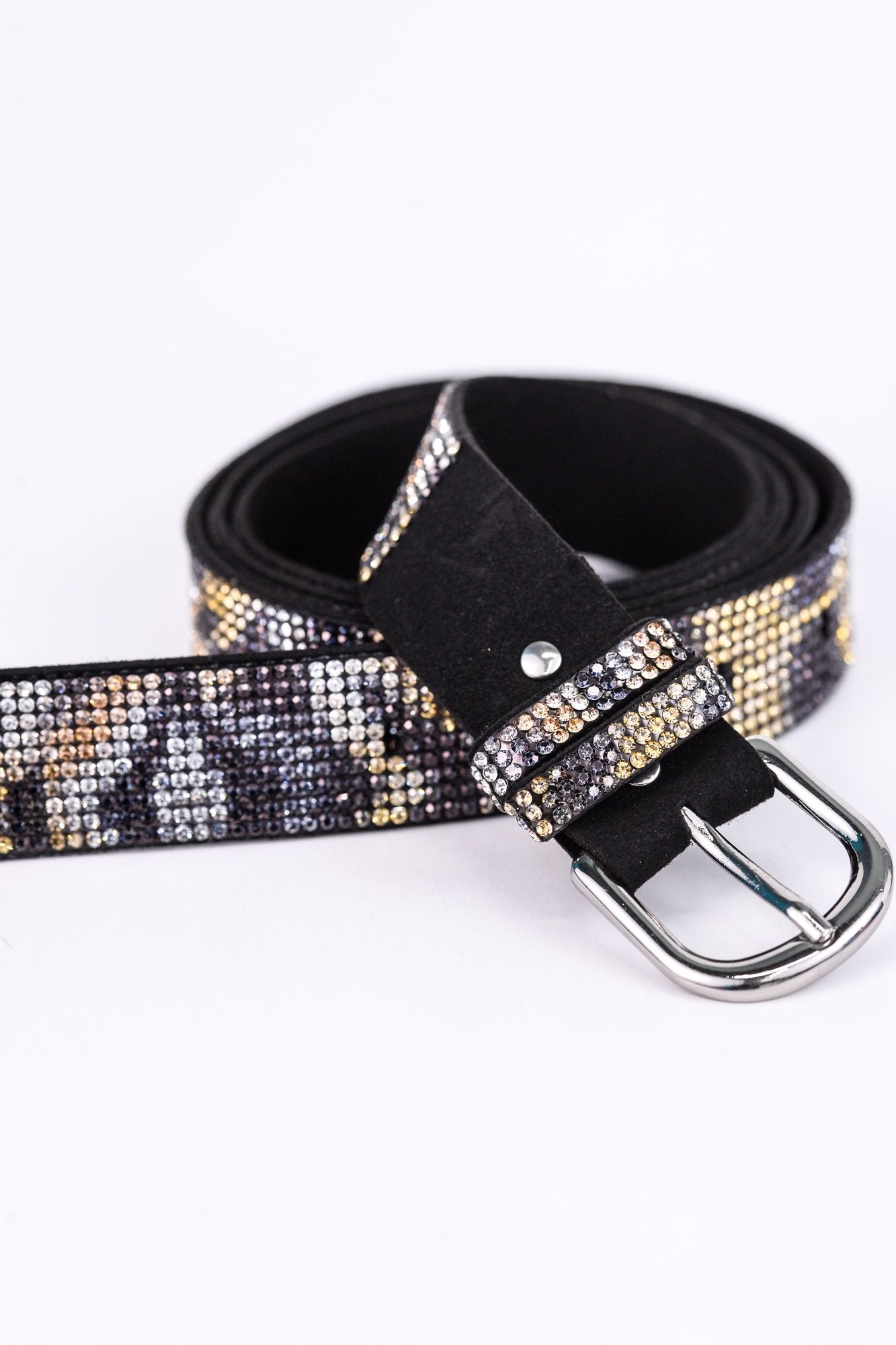 Black/Printed Bling Belt - BLT1040BK