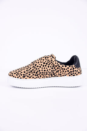 Known To Be Sassy Tan/Black Leopard Sneakers - SHO1790TN