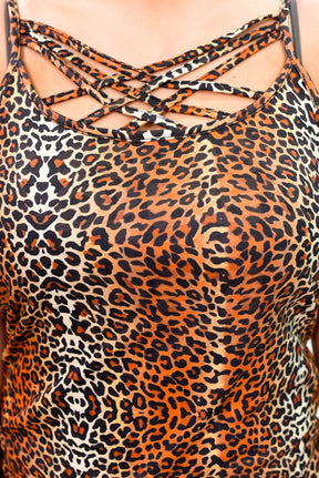 Amber Leopard Caged Front (Sized) Cami - CAM1034AM