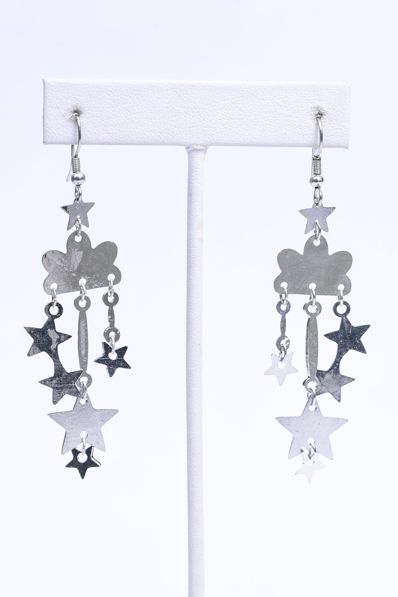 Silver Star/Cloud Drop Earrings - EAR3270SI