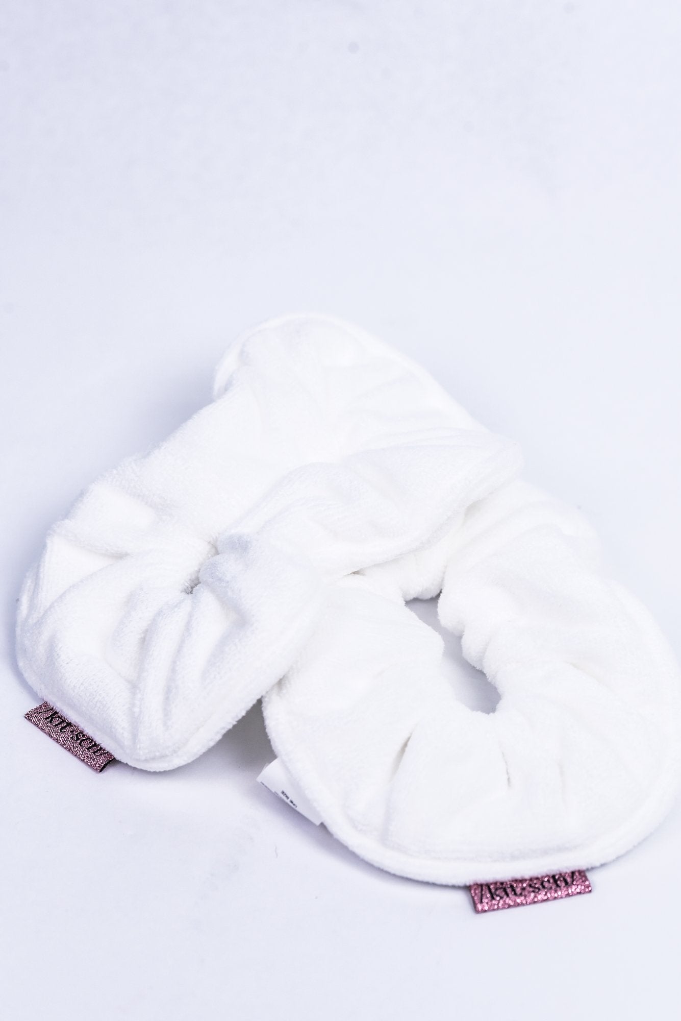 White Microfiber Towel Scrunchies - BTY198